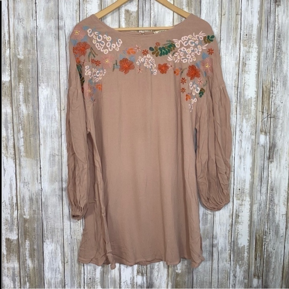 Umgee Blush Embroidered Dress - Picture 2 of 8